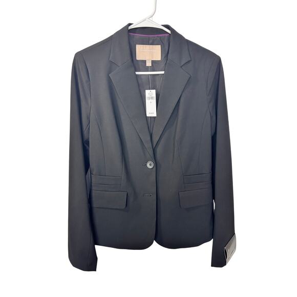 NWT Banana Republic‎ Women's One Button Blazer Jacket Long Sleeve Black Size 6 - Picture 1 of 12